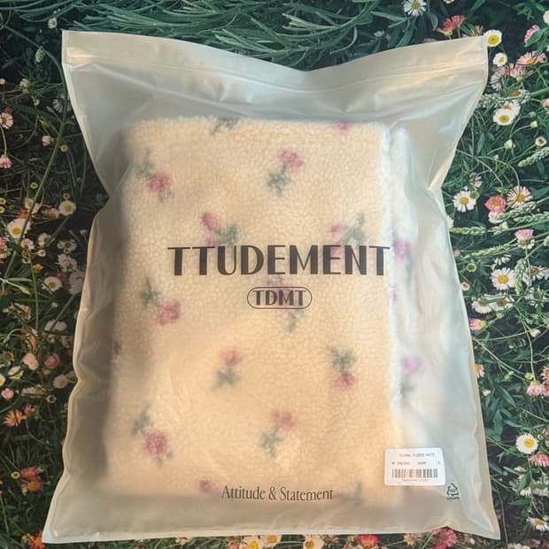 [새상품] 튜드먼트 플로럴 플리스 팬츠 아이보리