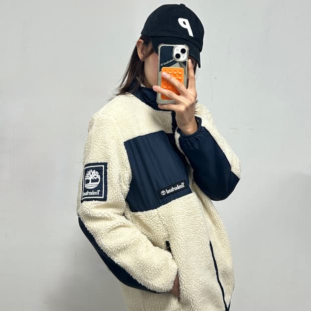 팀버랜드 플리스 자켓 아이보리