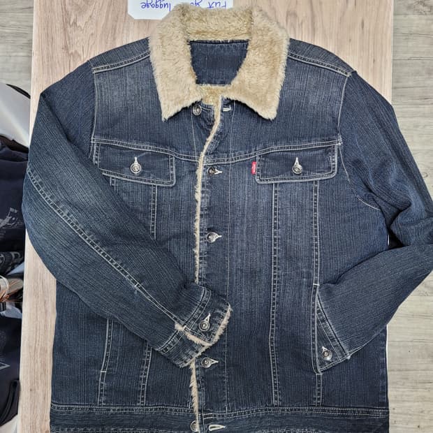 Levis 리바이스 후리스 안감 데님 자켓 청자켓