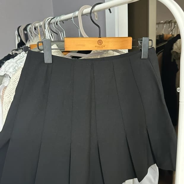 자라 플리츠 스커트 블랙 xs