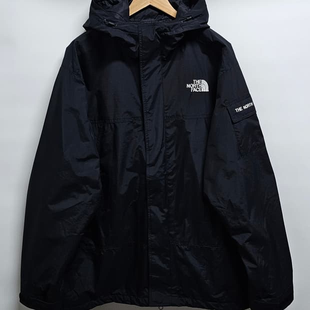 노스페이스 블랙 바람막이 후드 자켓 2XL