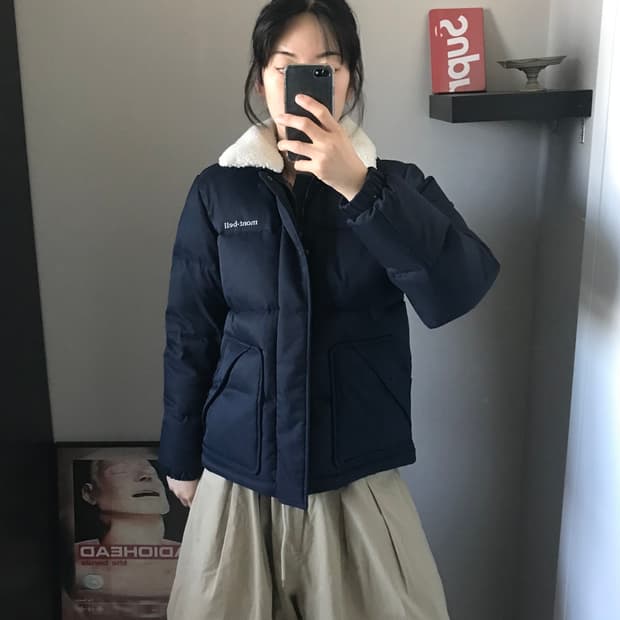 몽벨 쉐르파 숏패딩 자켓