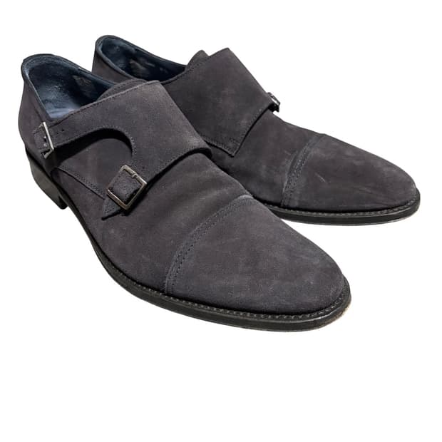 society 스웨이드 레더솔 몽크스트랩 더비 슈즈 8.5 270-275