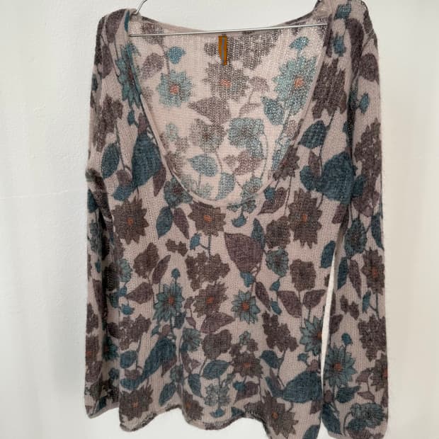 빈티지 플로랄 모헤어 혼방 니트