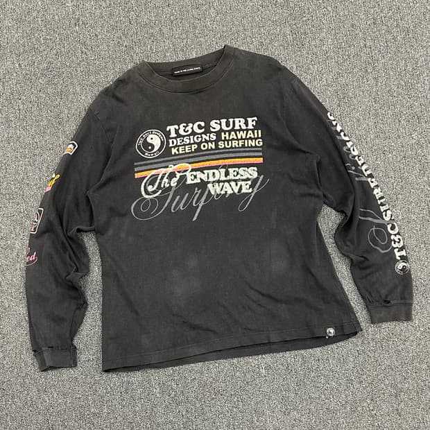 M)T&C SURF vintage 프린팅 롱슬리브