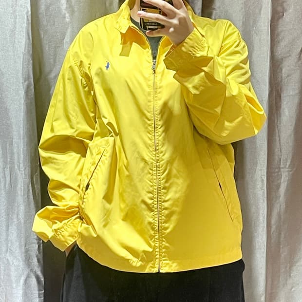 L 폴로랄프로렌 옐로우 나일론 블루종