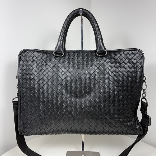 보테가베네타 인트레치아토 블랙 브리프케이스 서류가방