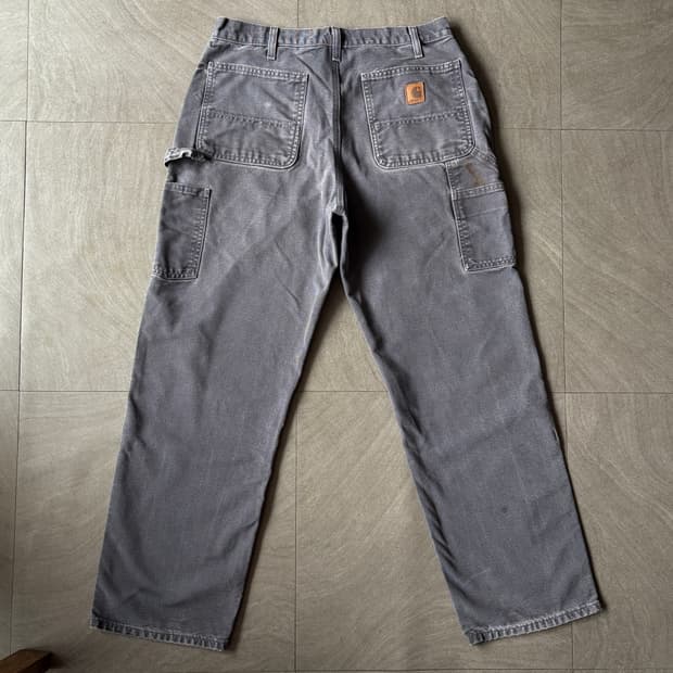 칼하트 정품 오리지널 페트롤 블루 싱글니 카펜터 팬츠