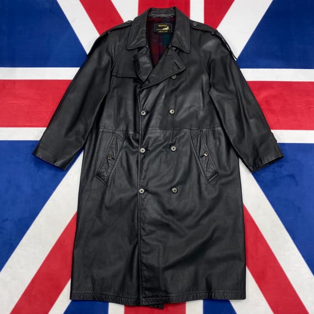 빈티지 가죽 롱코트 50 실측 XL 