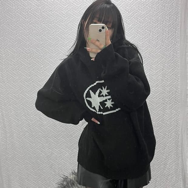 나이스 고스트 클럽 스트릿 쓰리스타즈 트윙클 후드티 L C09007