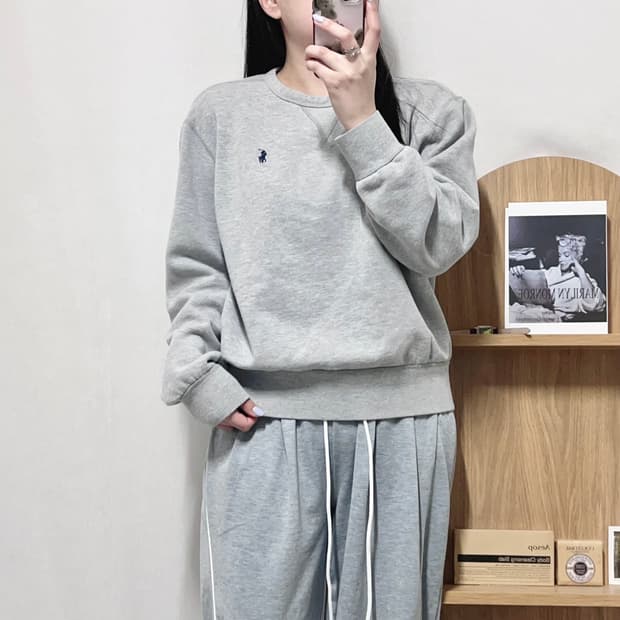 [정품] 폴로 그레이 / 네이비포니 맨투맨 [ M ]