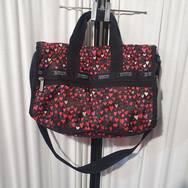 레스포삭 하트 패턴 토트백 숄더백