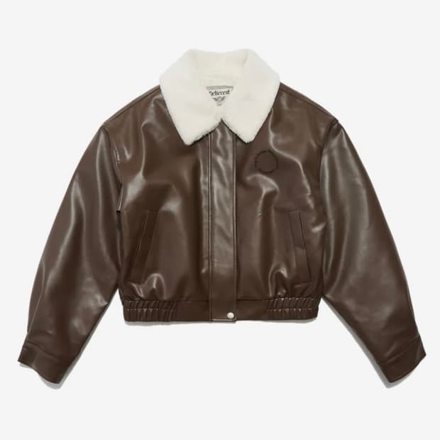 델리센트 크레시퍼 레더 블루종 [BROWN] 레더자켓