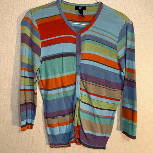 GAP 무지개떡 가디건