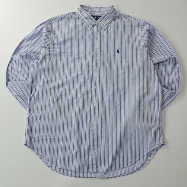 CA125 XL 폴로 00s 라벤더네이비 스트라이프 셔츠 남방