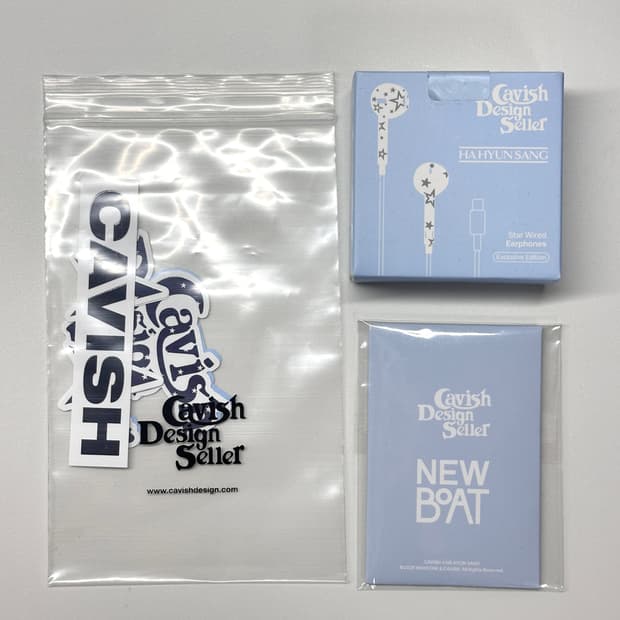 카비시x하현상 이어폰 c타입 블루 단순개봉 새상품(포카o)