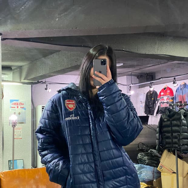 나이키 아스날 스트링 네이비 패딩 B3410