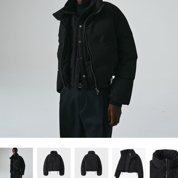 노이어 크롭 레이어드 푸퍼