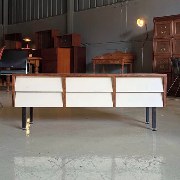 빈티지가구 70s 투톤 사이드보드