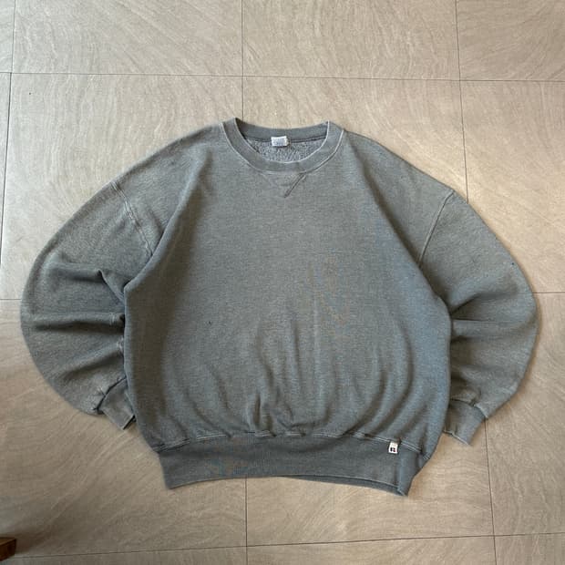 90s Russell 90년대 멕시코 생산 러셀 블랭크 그레이 스웻셔츠