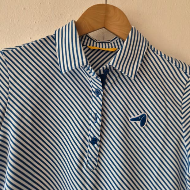 루이까스텔 여성 블루스트라이프 PK반팔카라티셔츠 95사이즈