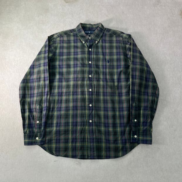 105 폴로랄프로렌 빈티지 체크 코튼 셔츠