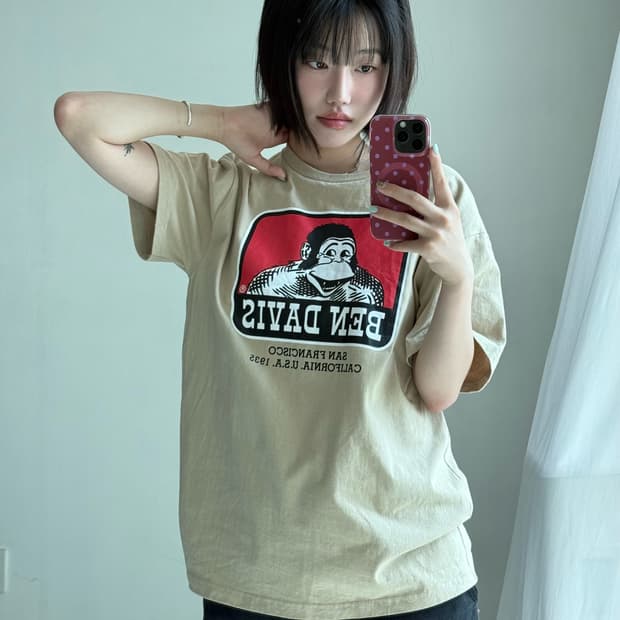 벤데이비슨 베이지 반팔티