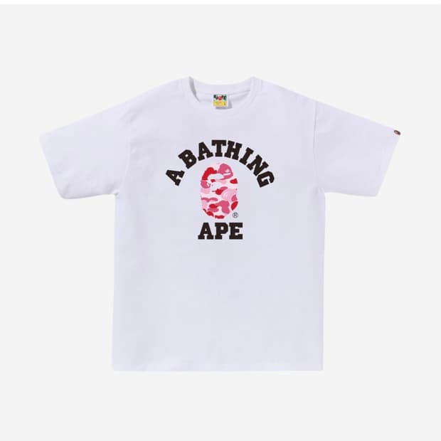 L) 베이프 ABC 카모 컬리지 티셔츠