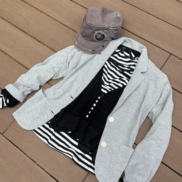 Japanese Vintage Layered Outfit Set