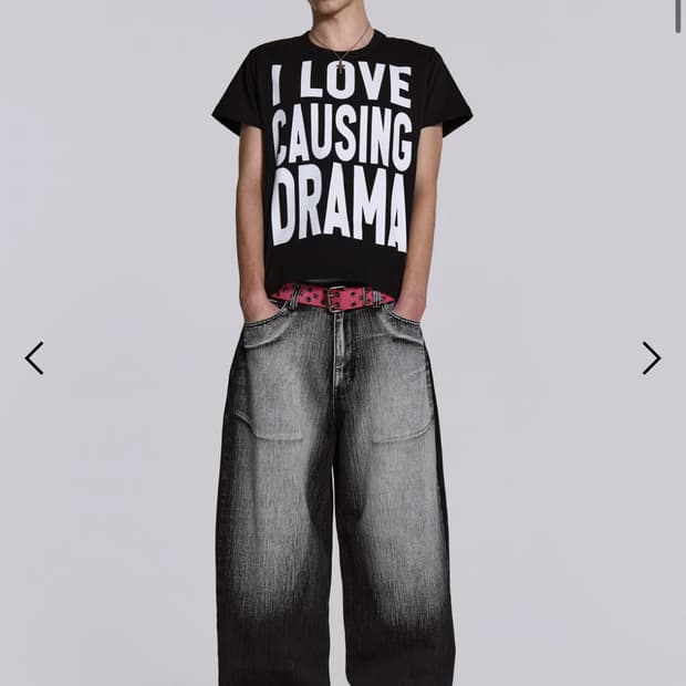 제이디드런던 Black White Wash XL Colossus Jean