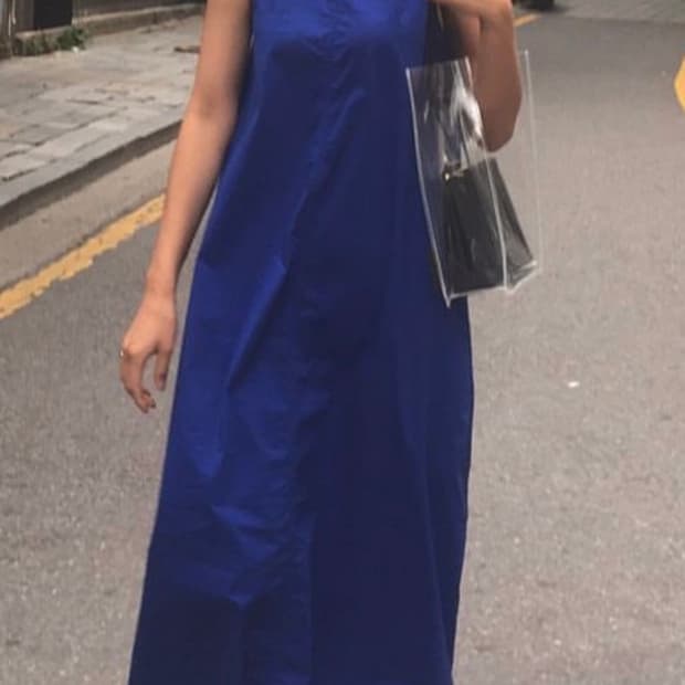 코스 블루 롱 원피스 (38) 