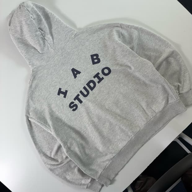 IAB studio  아이앱 스튜디오 로고 그레이 후드티 
