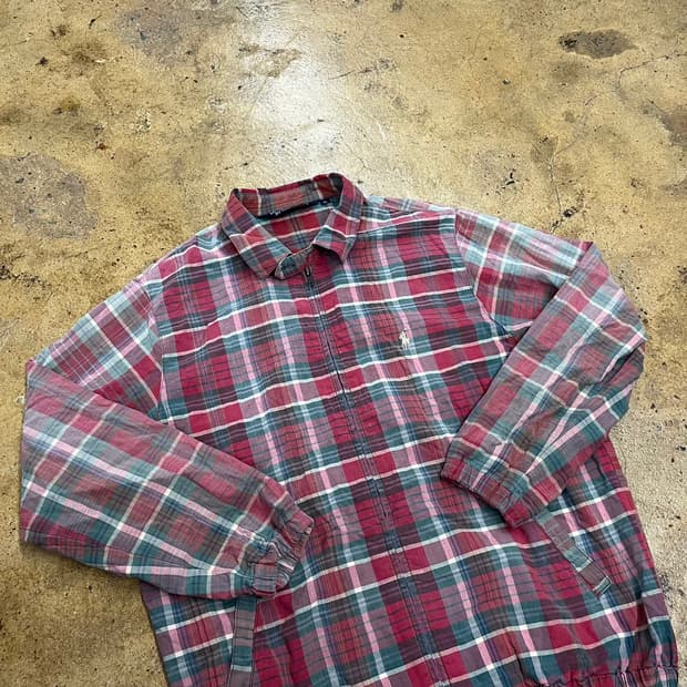 [정품/90] 폴로 랄프로렌 체크 집업 자켓 b8