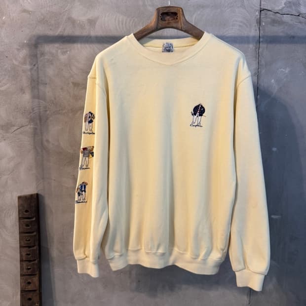 LUPO DI MARE 자수 맨투맨 슬림100