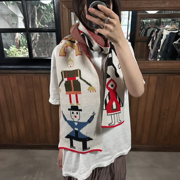 VIVIENNE WESTWOOD graphic wool muffler