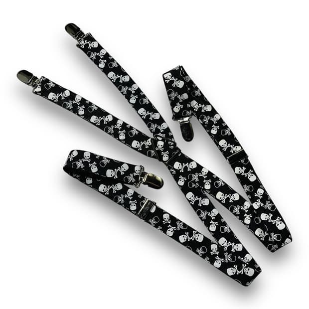 Punk Skulls rogo vintage Suspenders !