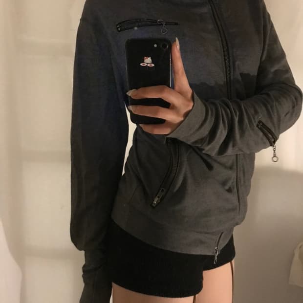 빈티지 후드 집업 