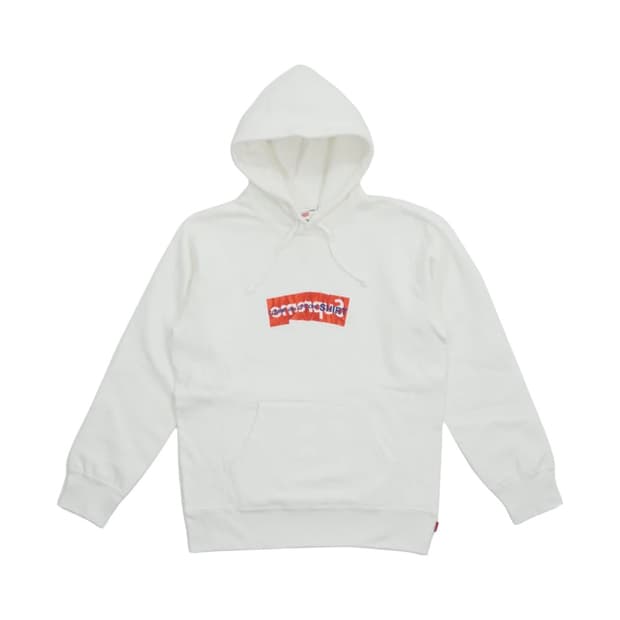 슈프림 꼼데가르송 박스로고 후드티 L