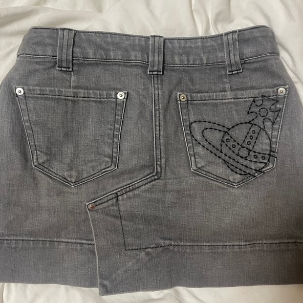 비비안웨스트우스 흑청 스커트 치마 레드라벨