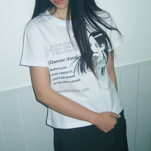 [새상품] 원더비지터 크롭티셔츠 HEESU pfp crop T-shirt