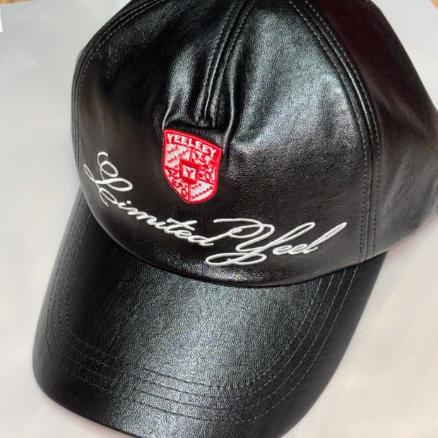 YEEL PATCH LEATER BALL CAP BLACK