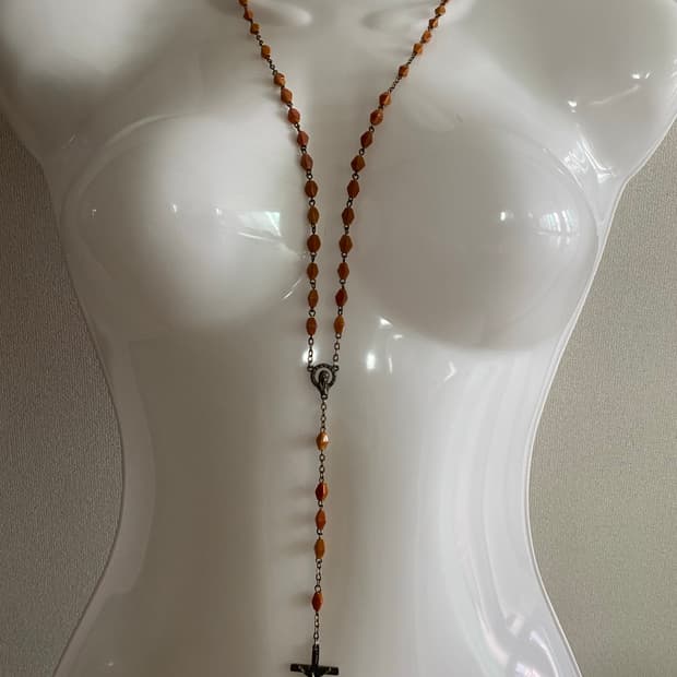 이태리 빈티지 묵주 목걸이 inri 앤틱