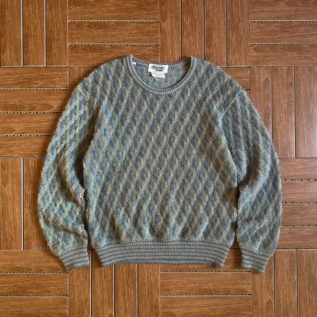 Missoni uomo mohair wool knit sweater