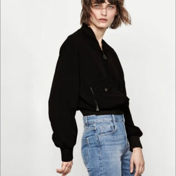 마쥬 maje 블랙 집업 봄버 재킷