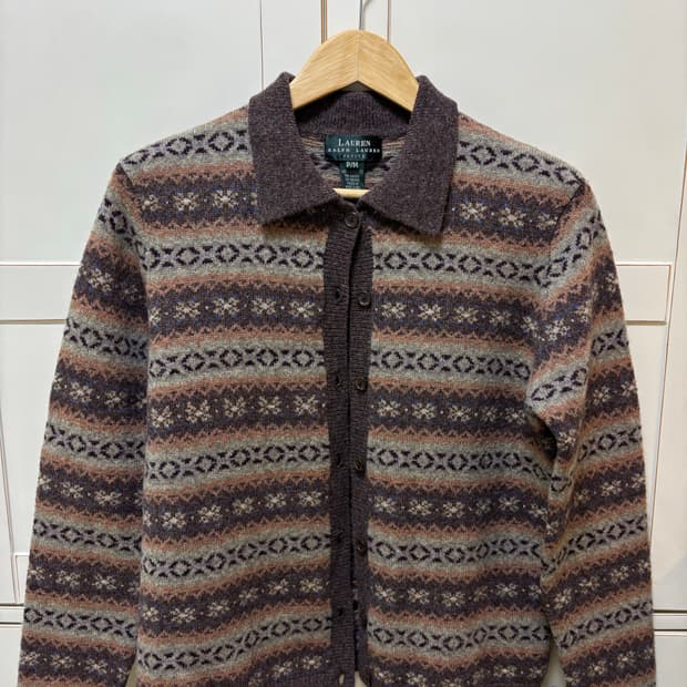 로렌 랄프로렌 페어아일 울 가디건