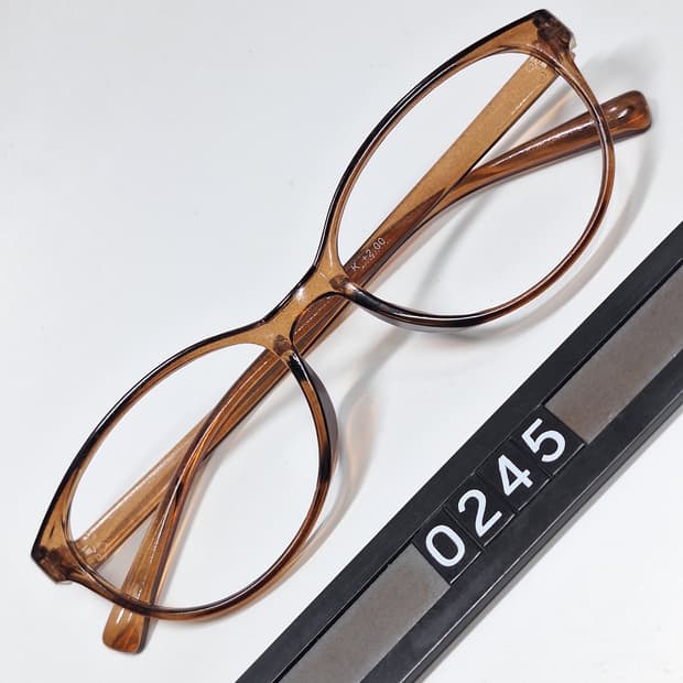 일본 빈티지 보스턴 브라운 뿔테 안경테 134mm BLC-2 y2k
