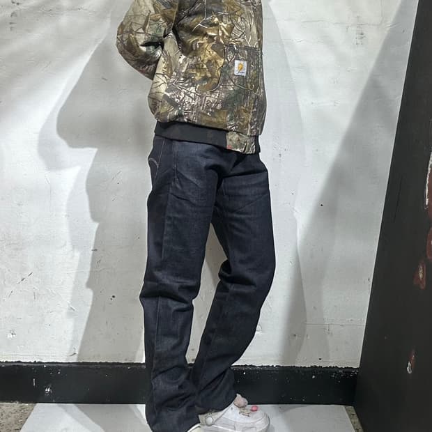 빈티지 g-star 진청 힙합 새깅 데님 팬츠 청바지