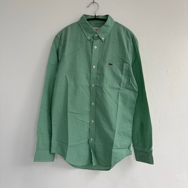 [S] 라코스테 슬림핏 체크셔츠