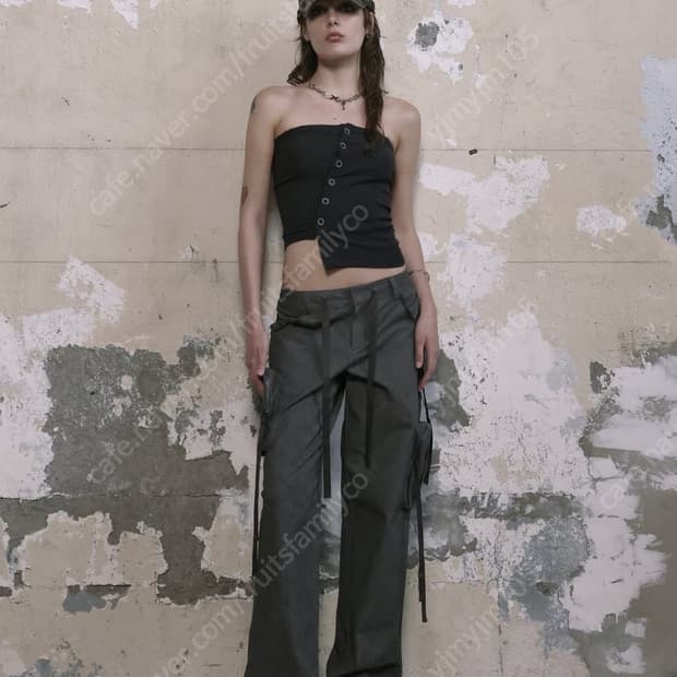 보헤미안서울 카고 와이드 팬츠 그레이