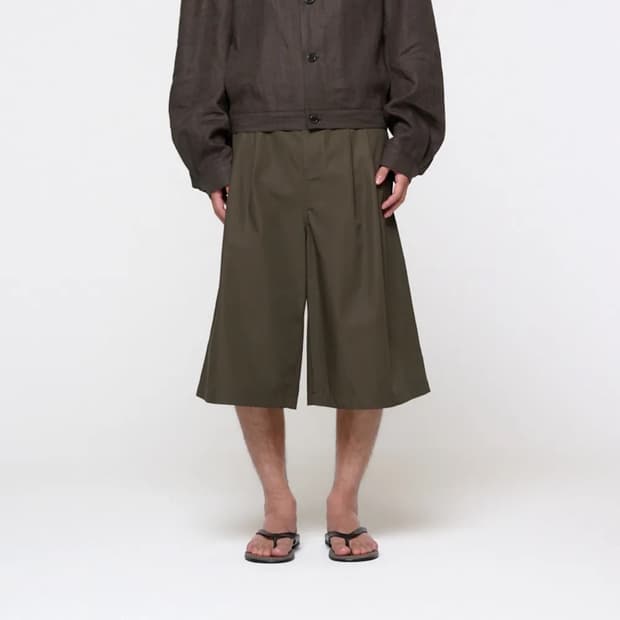 아모멘토 투 턱 와이드 쇼츠 BLACK, BROWN L (일괄)